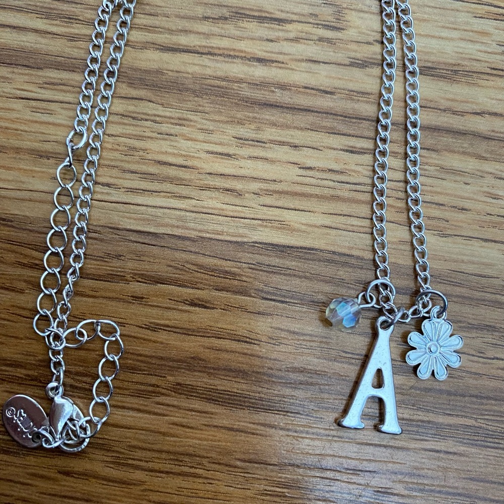 “A” Silver Necklace
